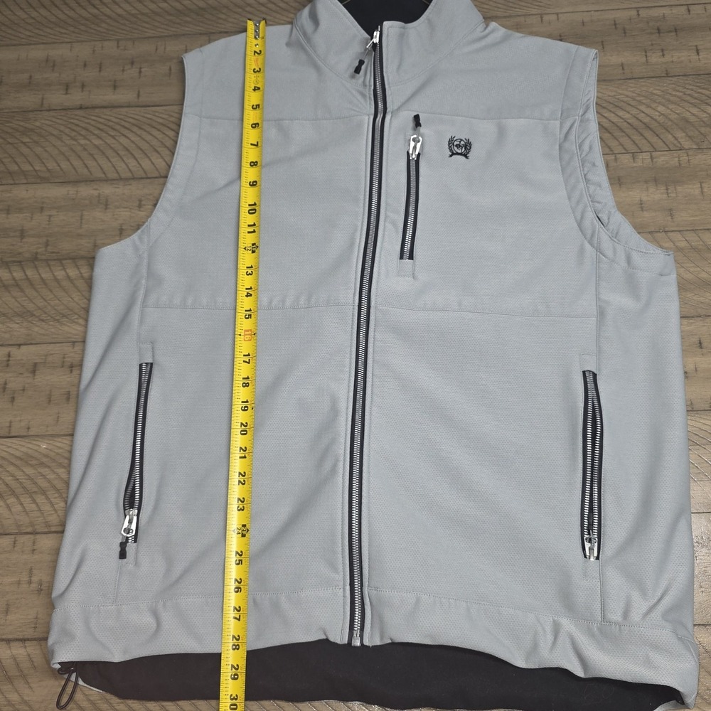 Cinch Men's Bonded Softshell Performance Vest Gre… - image 8